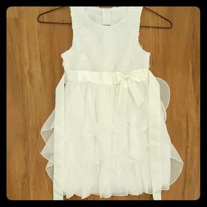 Size 6X White Couture Princess flower girl dress